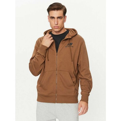 Толстовка New Balance, размер M [INT], коричневый 2021 tesla logo mens fashion zipper jacket new windbreaker bomber jacket printed autumn men