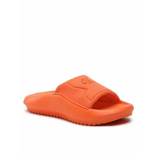 Шлепанцы Calvin Klein Jeans, размер EU 44, оранжевый 2021 new fashion sandal low heel lacing sandal lacing summer shoes roman casual sandal narrow sapato mujer shoes