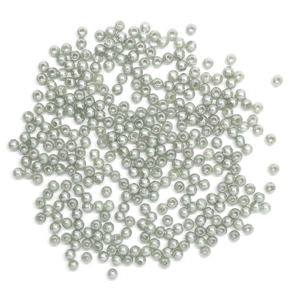 Бусины круглые, пластик, 3 мм, 20 г (упак), Astra&Craft (031 NL серый)
