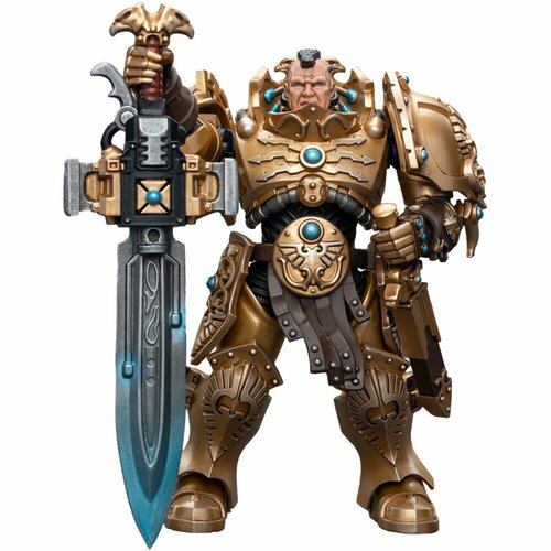 Фигурка JoyToy Warhammer 40,000 - Action Figure - Adeptus Custodes: Custodian Guard with Sentinel Blade JT7837 подвижная фигурка joytoy warhammer 40000 adeptus custodes custodian guard with sentinel blade and praesidium shield