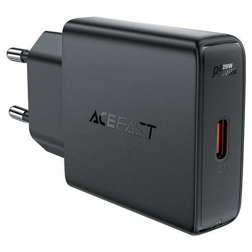 Сетевое зарядное устройство Acefast A65 PD20W GaN USB-C Charger Black сетевое зарядное устройство ugreen usb a 2usb c 65w gan tech fast charger cd244 black 10335