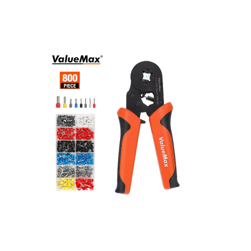 Обжимные пресс-клещи ValueMax с набором клемм 100шт/800шт