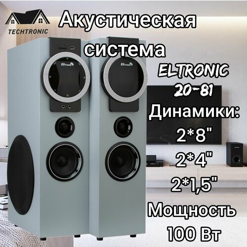 Акустическая система ELTRONIC 20-81 HOME SOUND 2 колонки серебро 2058000₽