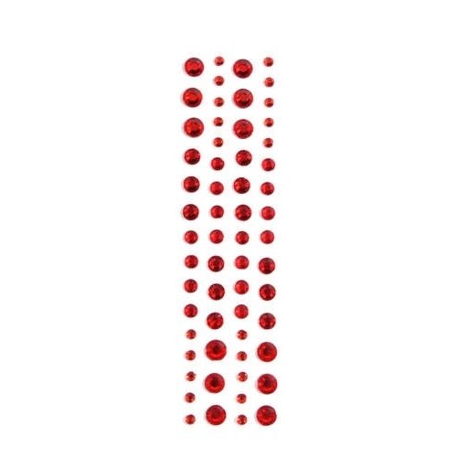 Стразы Артмикс Самоклеящиеся, красные, 3х6 мм, 60 шт