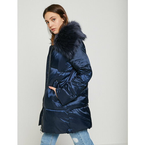 Пальто KOTON, размер 36, синий пальто koton размер 36 красный