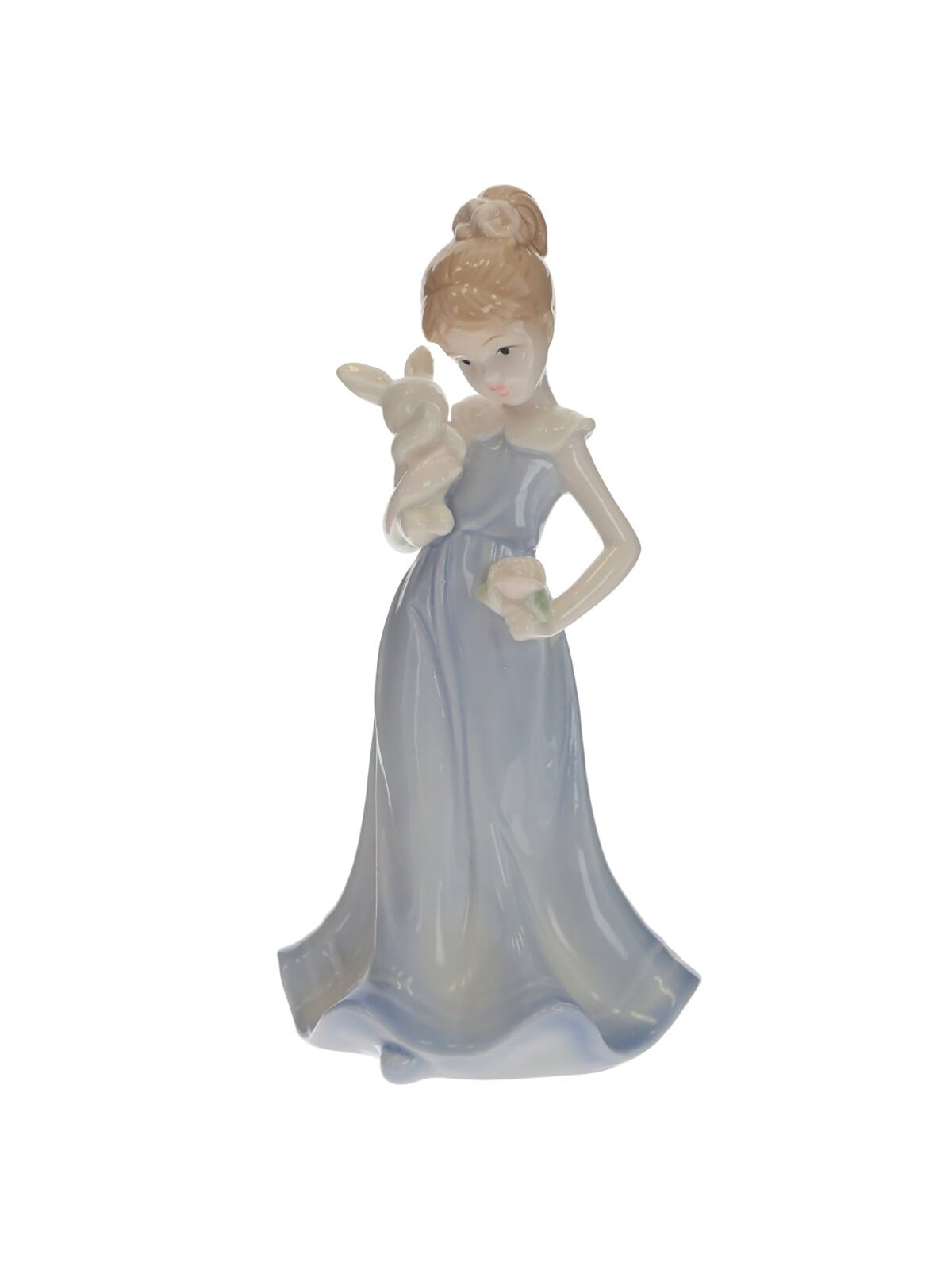 фото Фигурка декоративная Remecoclub Девочка, фарфоровая, 16x8x7 см