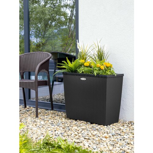 Напольное Кашпо RATTAN 28 литров OLA DOM антрацит с автополивом 10800₽