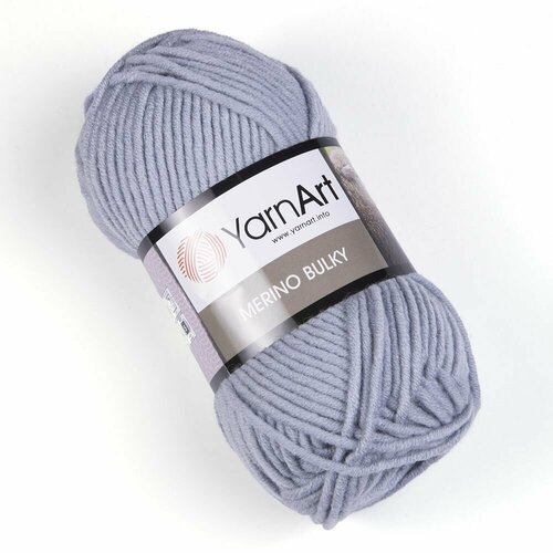 Пряжа Merino Bulky (YarnArt), св. серый - 3072, 30% шерсть, 70% акрил, 5 мотков, 100 г, 100 м.