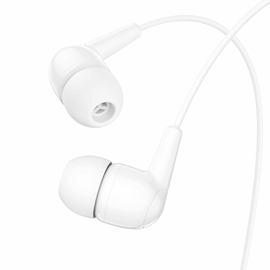 Проводные наушники HOCO M97 Enjoy, Jack 3.5mm, 1.2 м, белый — фото 1