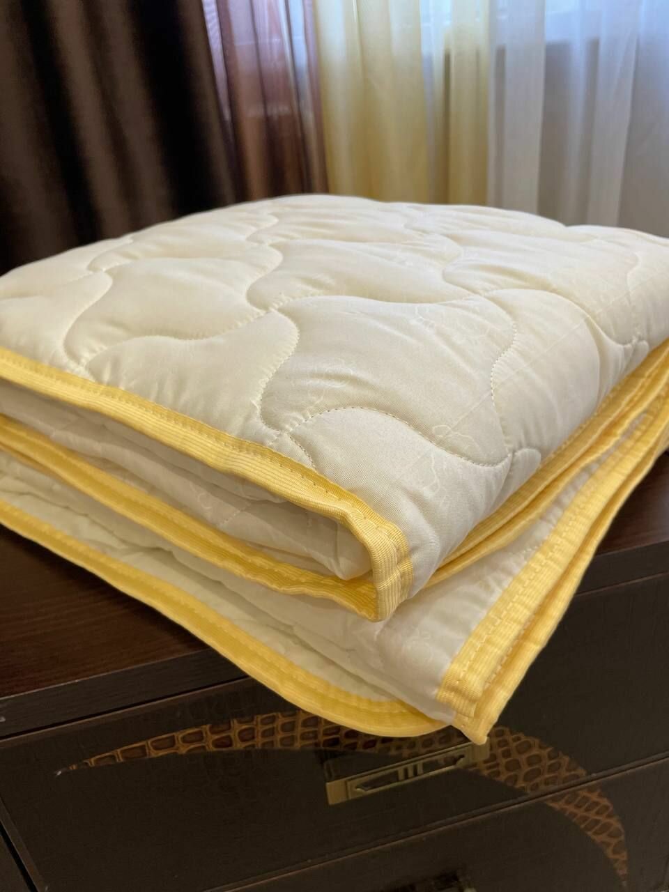 Картинки Одеяло-Плед "Ангора", 140х205 см, Овечья шерсть, 1.5 спальный размер, легкий, бежевый, 140x205см