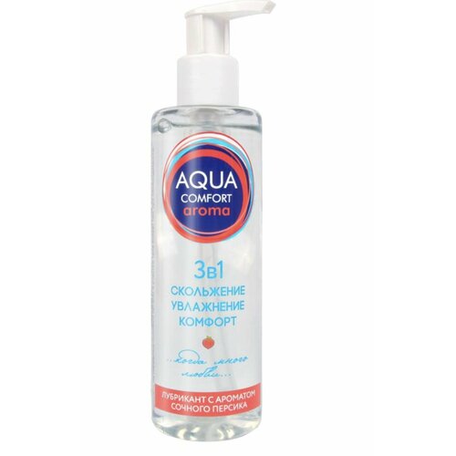 фото Гель-лубрикант на водной основе aqua comfort aroma с ароматом персика - 195 гр. биоритм