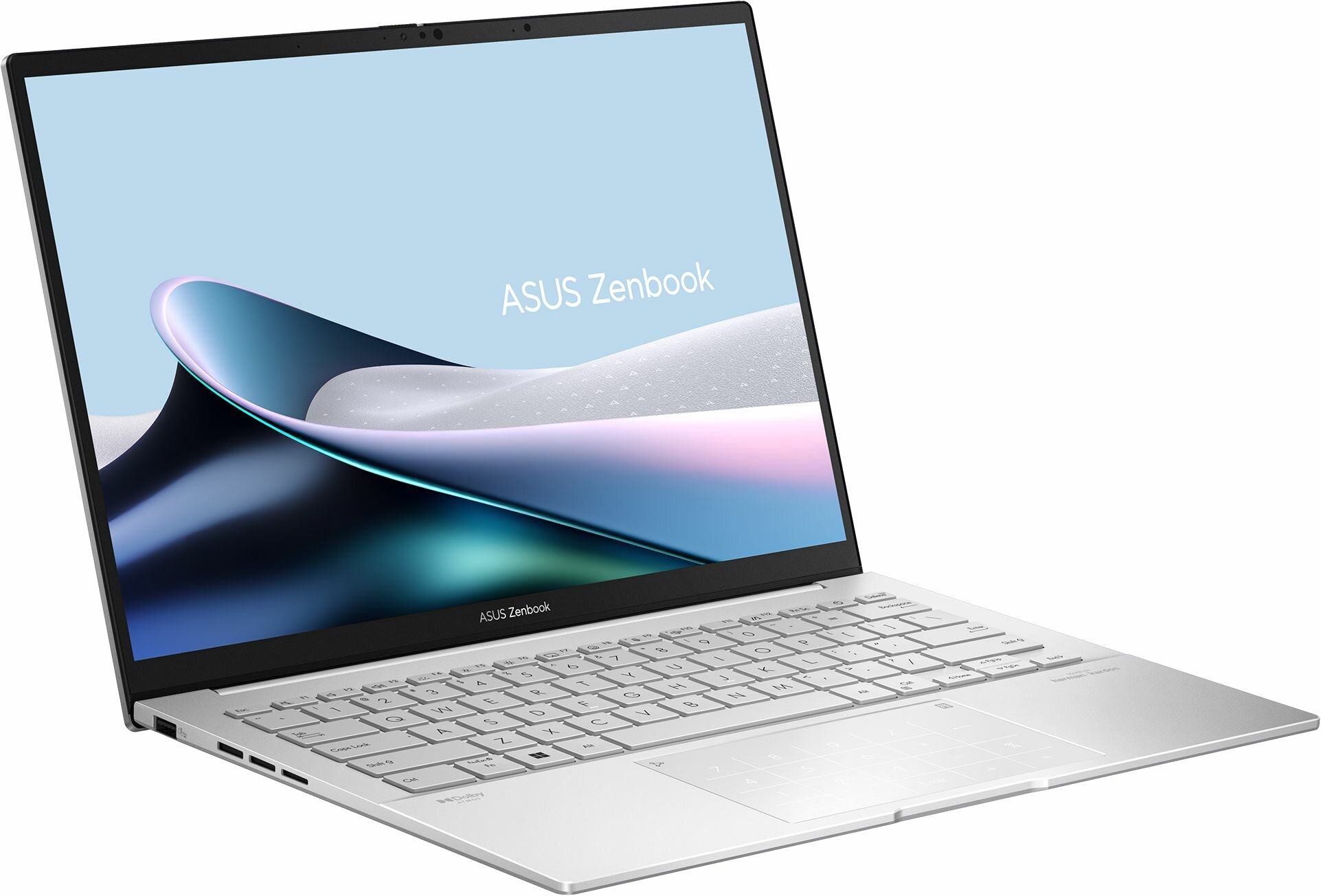 Ноутбук Asus Zenbook UX3405MA-QD488W, 14", OLED, Intel Core Ultra 7 155H, LPDDR5x 16ГБ, SSD 1024ГБ, Intel Arc, серебристый (90nb11r2-m00ss0)