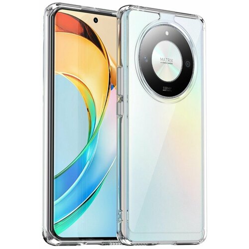 фото Чехол на honor x9b пластиковый с силиконовой окантовкой прозрачный new case