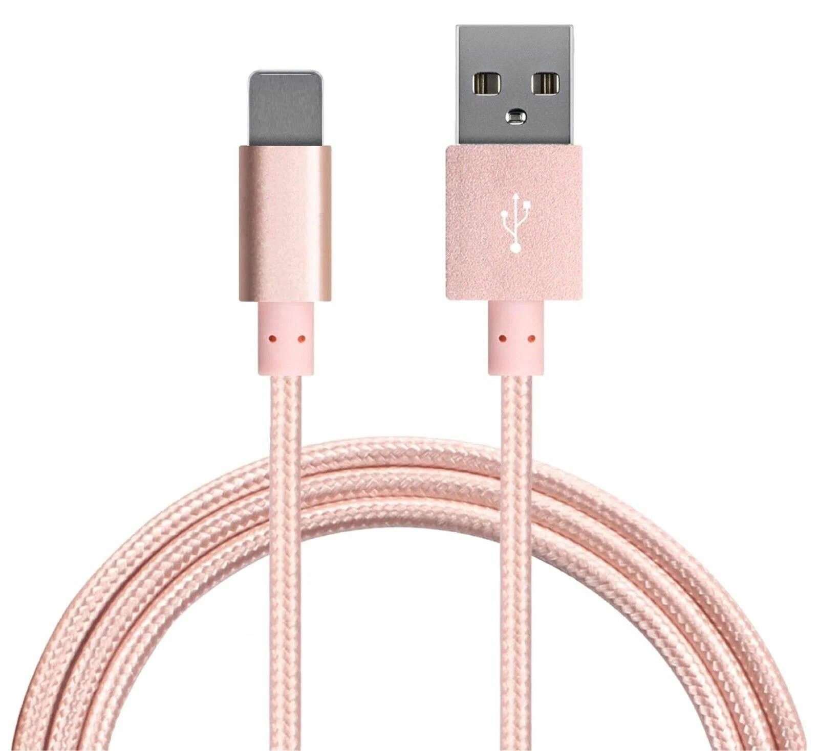 Зарядка для Айфона / Зарядка / Кабель Lightning iPad, Mini и Air, AirPods / USB провод iPhone / Зарядка на айфон / Кабель для айфона / 1 метр / Розовое золото