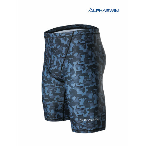фото Плавки alpha swim джаммеры, размер xs/44, серый/черный