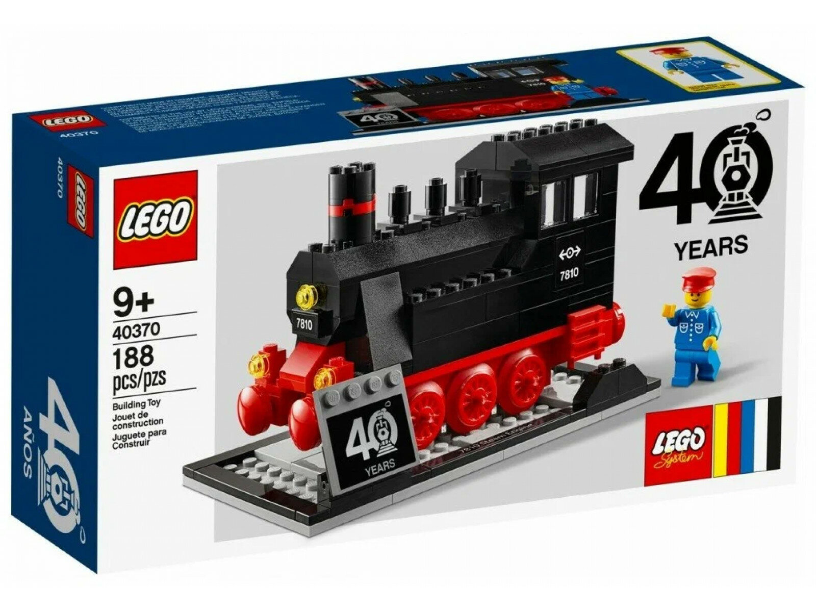 Конструктор LEGO 40370 Железная дорога LEGO: 40-летний юбилей