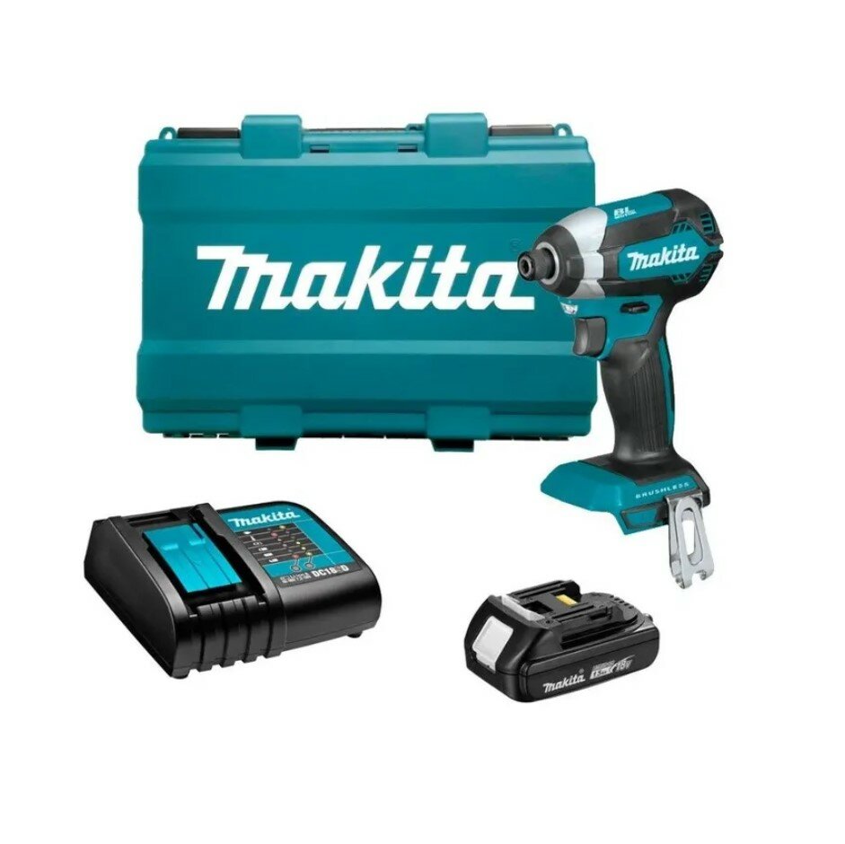 Аккумуляторный ударный винтовёрт Makita DTD153SY (18V, 1 x 1.5Ah, Li-Ion, з/у, кейс)