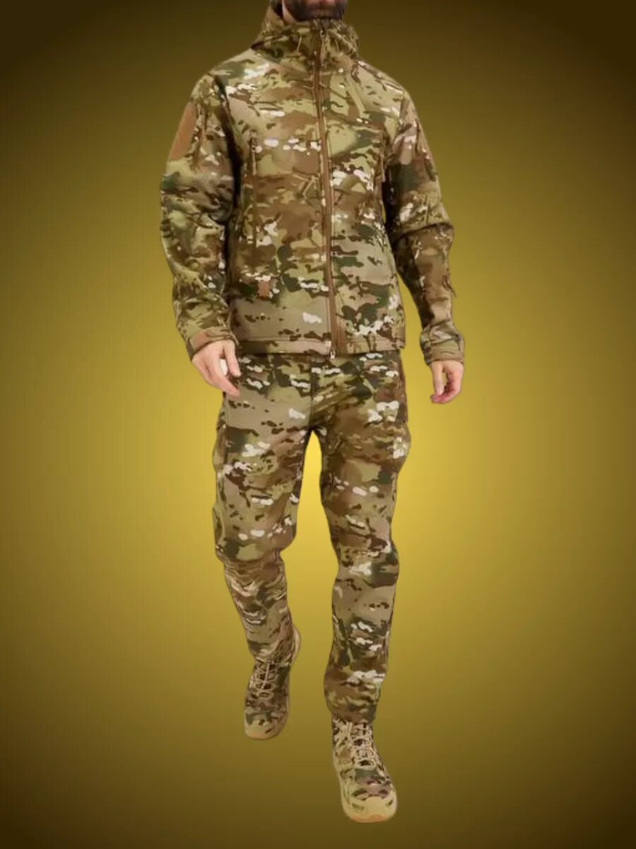 Комплект одежды  Зима-Весна 2024, размер 3XL, камуфляж — фото 1