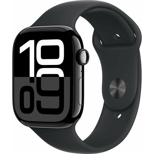 Умные часы Apple Watch Series 10 46 мм Aluminium Case GPS Jet BlackBlack Sport Band 56992₽