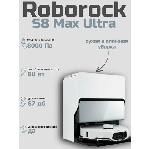 Робот-пылесос Roborock S8 Max Ultra белый 109990₽