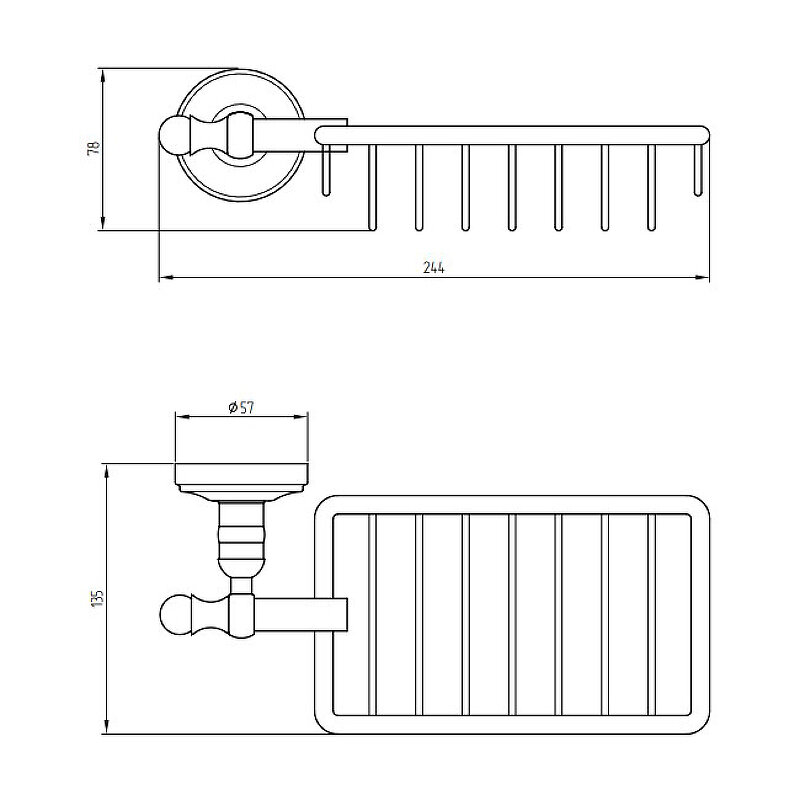 Полка Migliore Mirella бронза / - фото №2
