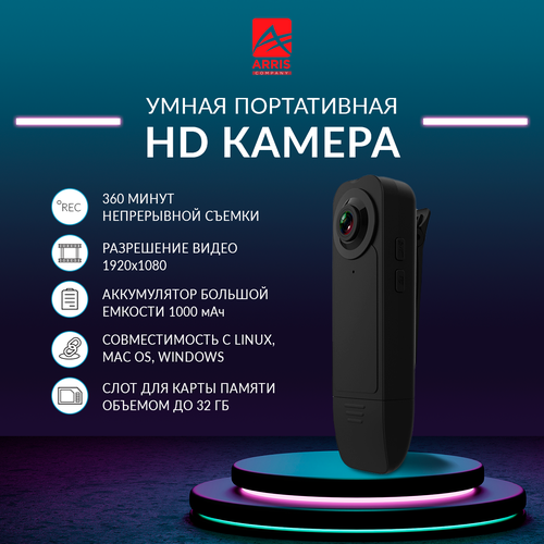 Видеорегистратор камера видеонаблюдения умный дом датчик движения режим ночного видения 2199₽