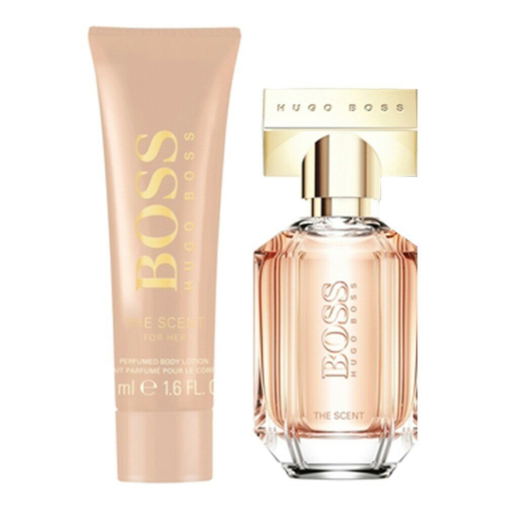 Подарочный парфюмерный набор для женщин Hugo Boss Boss The Scent For Her / парфюмерная вода 30 мл + лосьон для тела 50 мл / Аромат Хуго Босс Босс Зе Сент Фо Хе