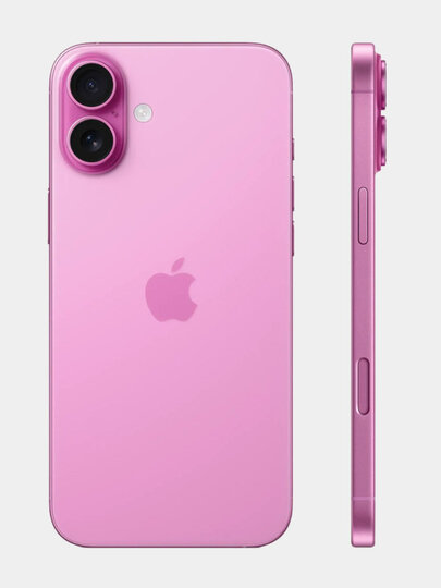 Смартфон Apple iPhone 16 128 ГБ, Dual: nano SIM + eSIM, Чехол в подарок Pink — фото 1