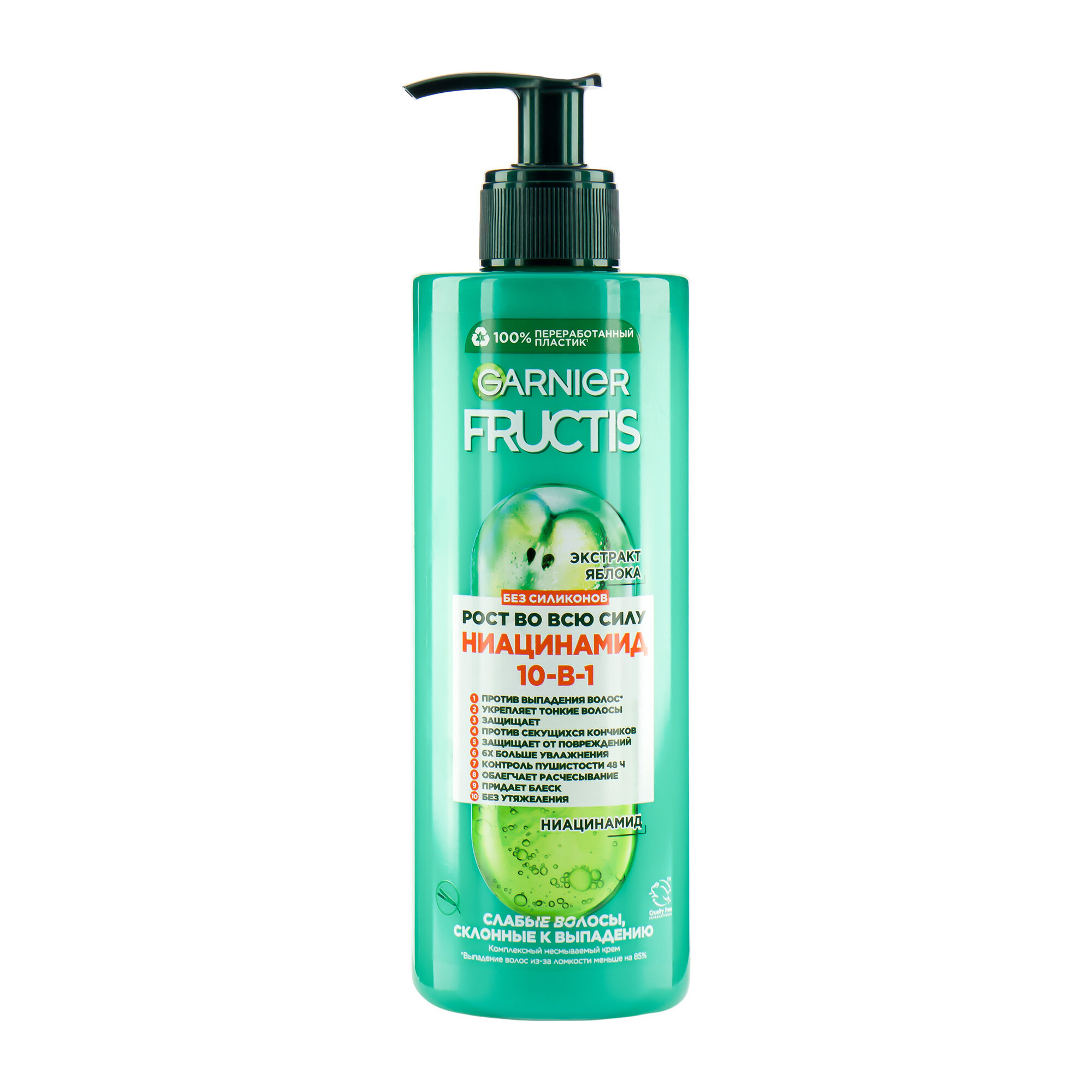 Крем-уход GARNIER Fructis Рост во всю Силу, 10-в-1, для всей длины волос, 400 мл — фото 1