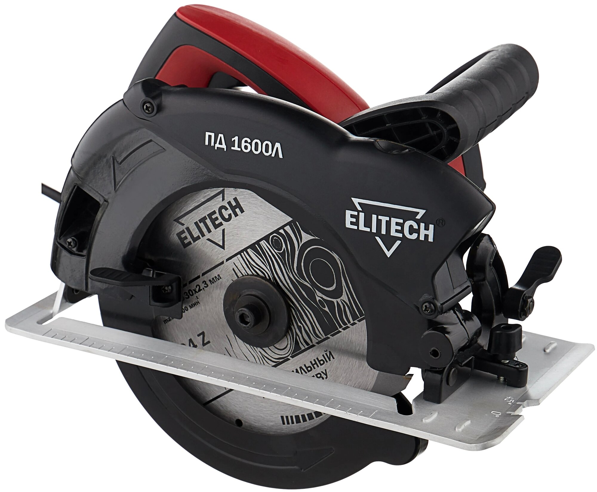 Дисковая пила  ELITECH ПД 1600Л, 1600 Вт, черный/красный