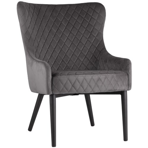 фото Кресло ститч, велюр серый stool group