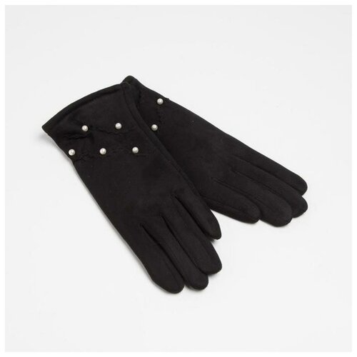 фото Перчатки женские, цвет чёрный, размер 8 rossini