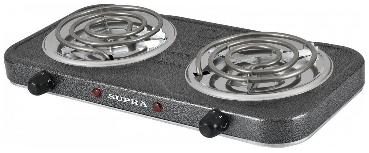 Настольная плита Supra HS 211 2 конфорки  черный