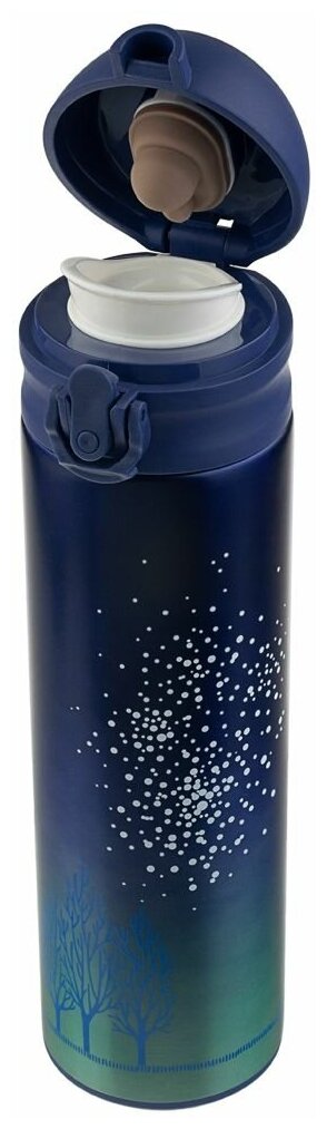 Термос PERFEO для напитков с крышкой-поилкой, ситечком, объем 0,35 л., звездное небо (PF_C3716) - фотография № 5