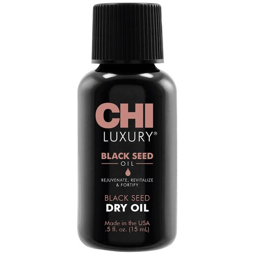 CHI Luxury Black Seed Oil сухое масло с экстрактом семян черного тмина для волос, 15 г, 15 мл, бутылка горячее масло интенсивного восстановления с экстрактом семян черного тмина chi hot oil treatment 50 мл