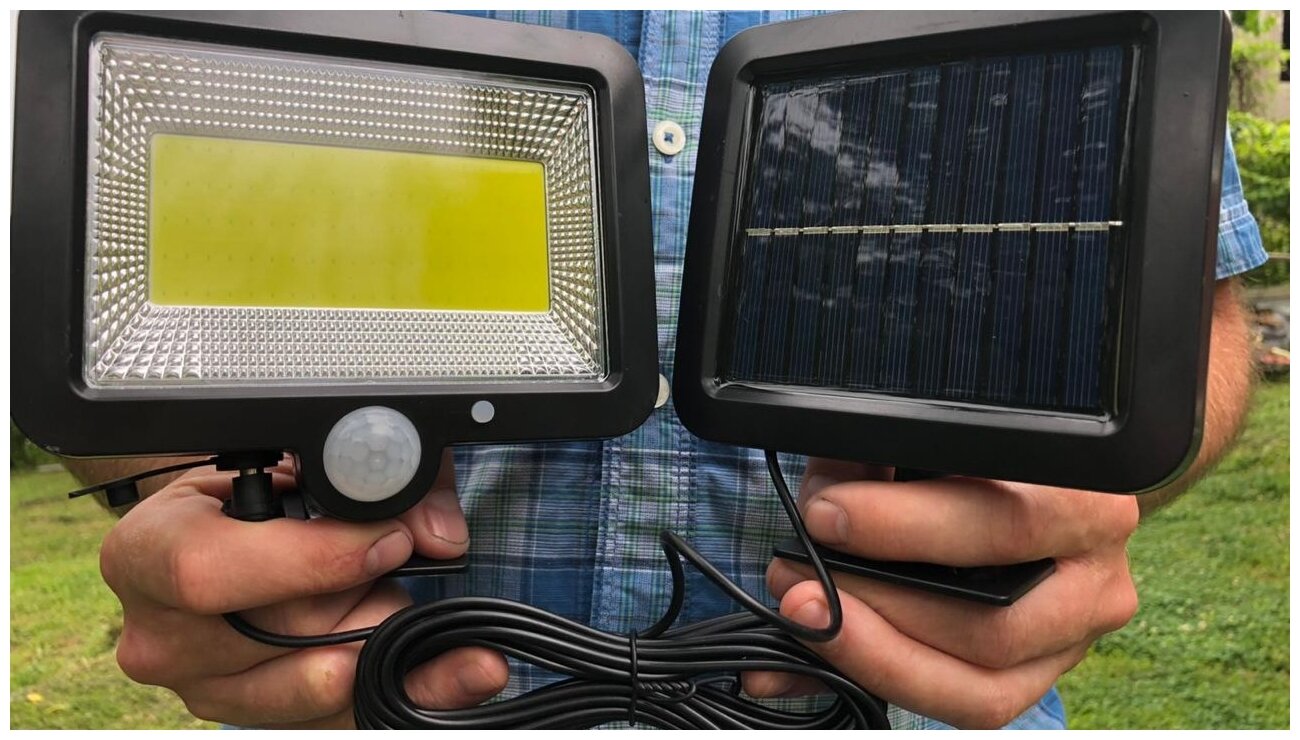 Sunlightfine  фонарь SPLIT 100 на солнечных батареях с датчиком .