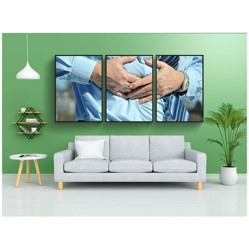 фото Набор модулных постеров для интерьера "боль в животе, инфаркт, медицина" 60x90 см. в тубусе, без рамки lotsprints