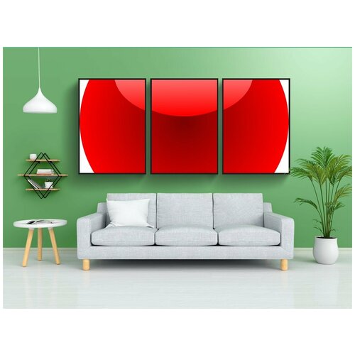 фото Набор модулных постеров для интерьера "мяч, сфера, хром" 60x90 см. в тубусе, без рамки lotsprints