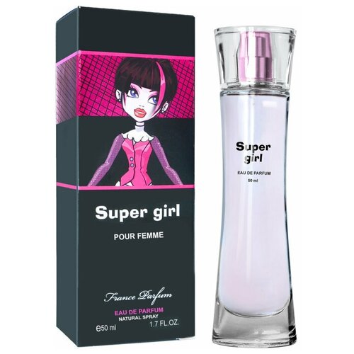 France Parfum / Женская парфюмерная вода Super Girl, 50 мл продукт йогуртный гек сливочный бриз супер экстра малина пресик манго 7 5% 100 г