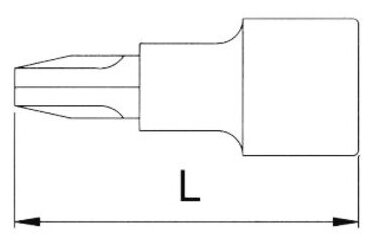 Licota H2PH1 Головка торцевая 1/4" с вставкой PH1 - фото №2