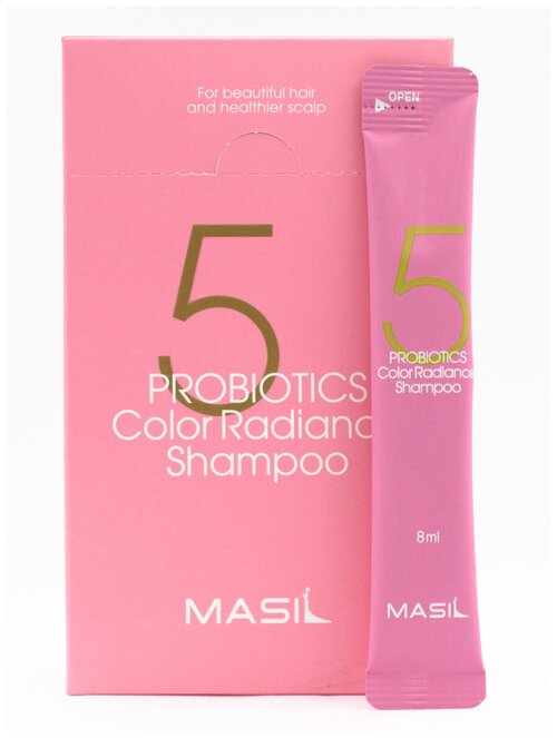 MASIL Шампунь для волос и кожи головы для защиты цвета 5 PROBIOTICS COLOR RADIANCE SHAMPOO, 8 мл 3 шт
