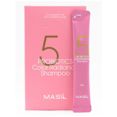 MASIL Шампунь для волос и кожи головы для защиты цвета 5 PROBIOTICS COLOR RADIANCE SHAMPOO, 8 мл 3 шт шампунь для окрашенных волос 5 probiotics color radiance shampoo 500 мл allmasil