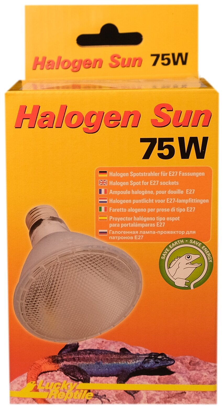 Лампа галогенная LUCKY REPTILE "Halogen Sun Spot 75Вт, E27" (Германия)