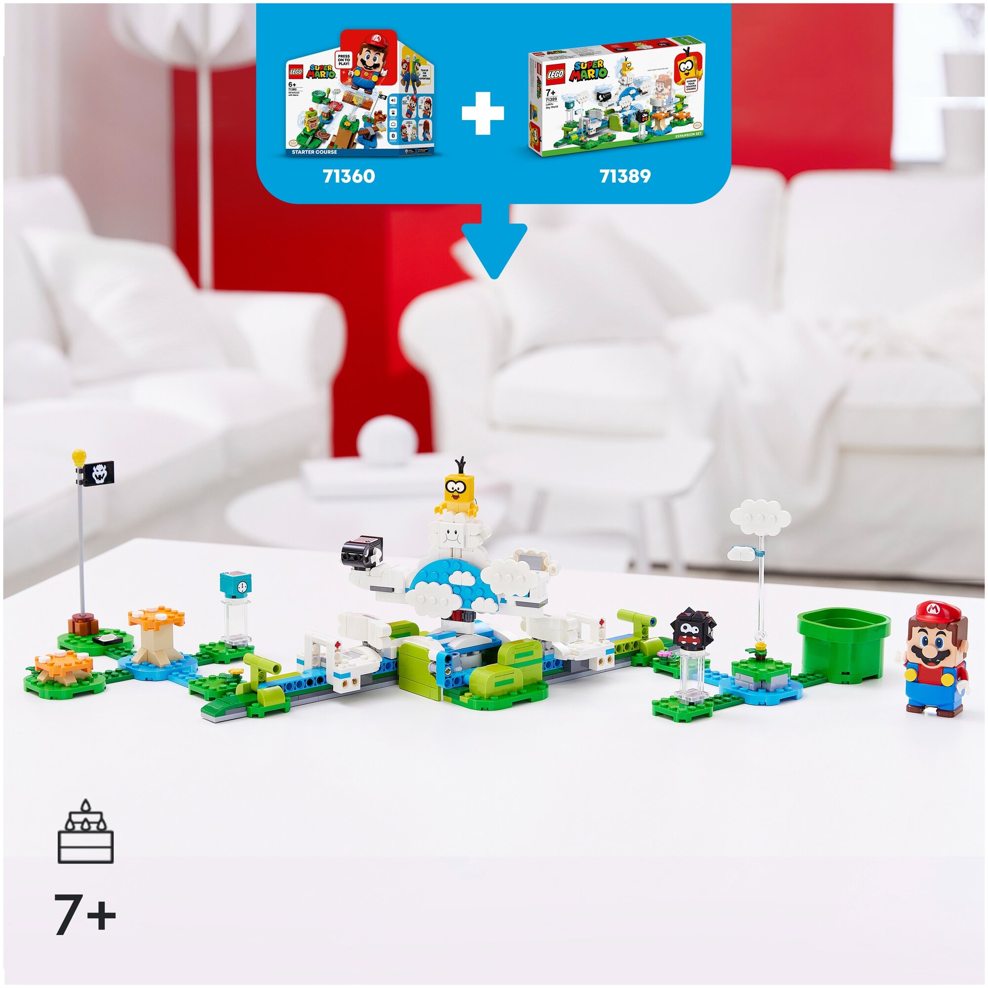 Конструктор LEGO Super Mario Дополнительный набор Небесный мир лакиту - фото №9