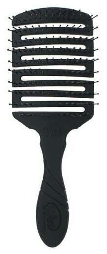 Щетка Wet Brush Pro Flex Dry Paddle Black черная, с мягкой ручкой для быстрой сушки волос