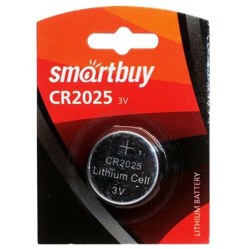 Батарейка CR2025 - SmartBuy SBBL-2025-1B литиевый элемент питания smartbuy cr2 sbbl 2 1b 1шт в блистере