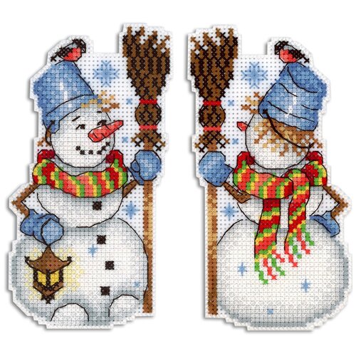фото Набор для вышивания жар-птица арт.р-318 снеговик 13х7 см