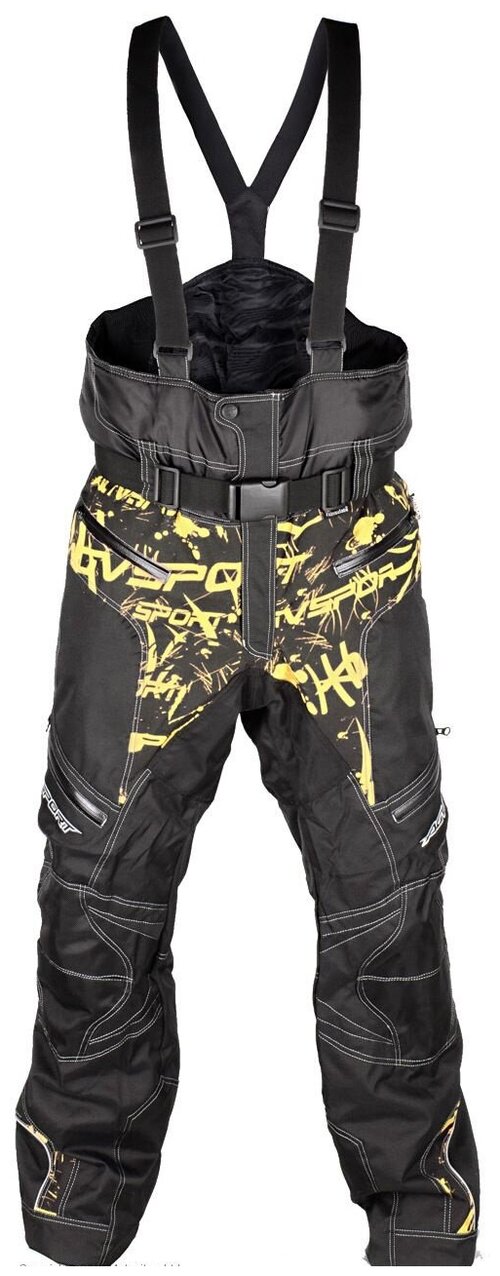 брюки AGVSPORT, карманы, мембрана, утепленные, водонепроницаемые, размер XXL, желтый, черный