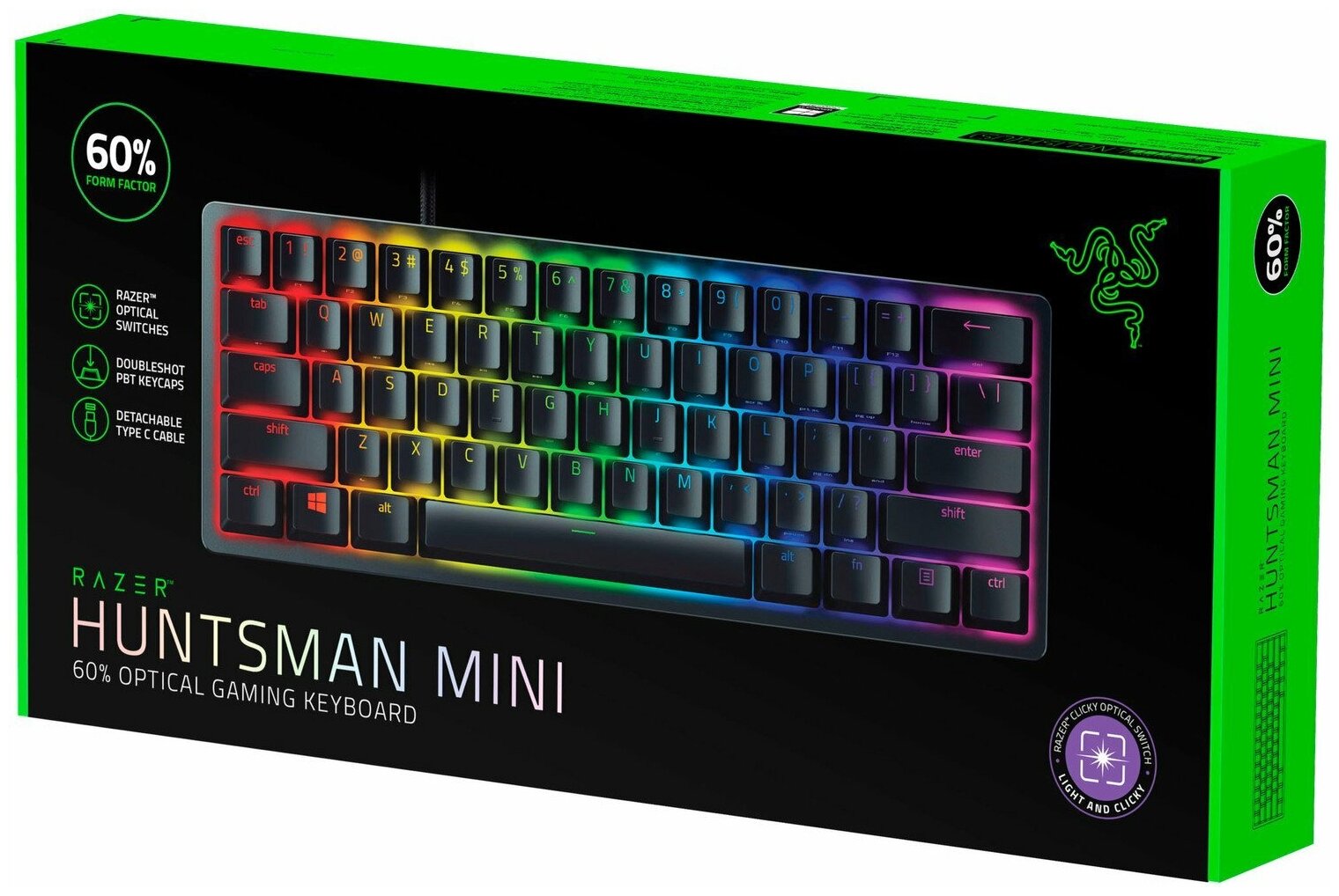 Игровая клавиатура Razer Huntsman Mini Razer Clicky Optical Switch Purple черный