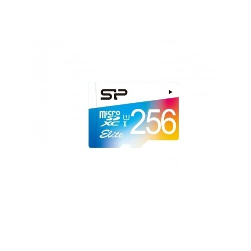 Карта памяти Silicon-Power 256GB Elite microSDHC Class 10 UHS-I Colorful